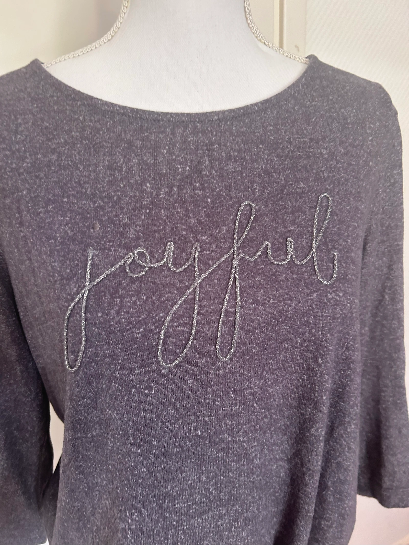 Tom Tailor T-shirt Longsleeve Dark Grey Melange joyful – Size M – photo 2